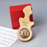 Personalised Guitar Rattle Organic Toy 