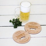 Moustache Personalised Coasters