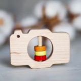 Photo Camera Wooden Rattle 