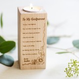 Godparent personalised Tealight Candle Holder